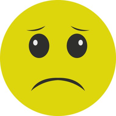 üzgün emoji simgesi simgesi doldurulmuş dış hat biçimi