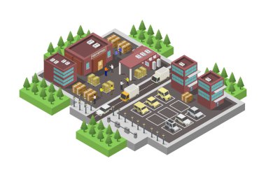 Şehir binaları ve yollar ile