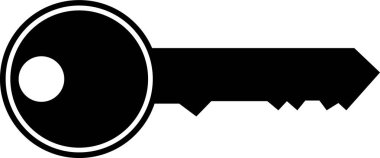 anahtar kilit güvenlik simgesi katı biçiminde