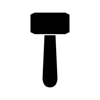 vektör simgesi beyaz arka plan üzerinde çekiç