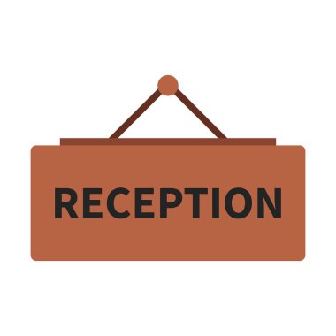 Resepsiyon ikonu. düz dizayn