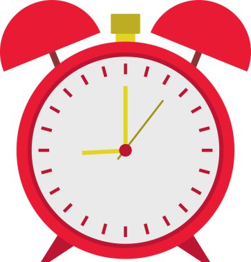 Düz stil simgesinde çalar saat