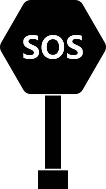 Sos işaretinin vektör illüstrasyonu