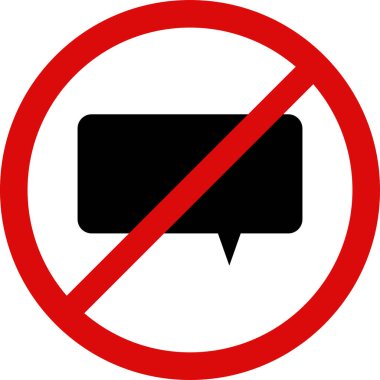 Çemberde işaret yok, vektör çizimi