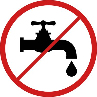 Su musluğu ikonu vektör illüstrasyonu