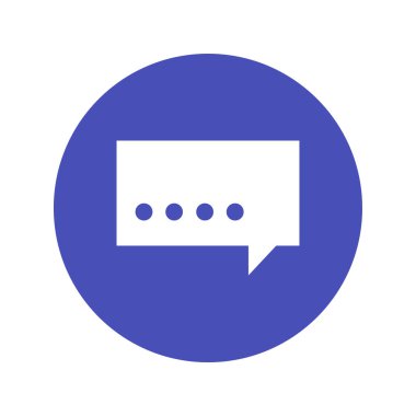 Sohbet vektörü renk simgesi