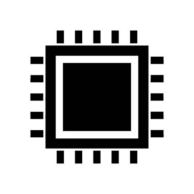 chip flat icon, vector illustration