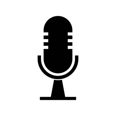 mikrofon vektör simgesi. mikrofon simgesi. Müzik işareti. mikrofon simgesi.