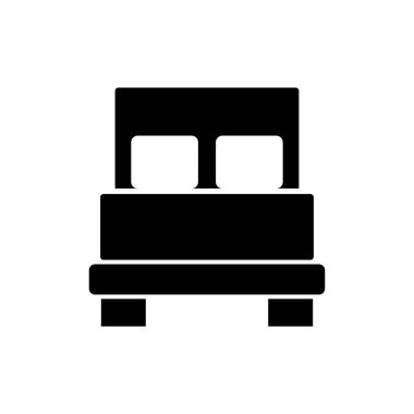 yatak vektörü kabartması düz simge