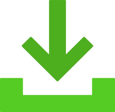 Kontur vektör simgesi aşağı ok