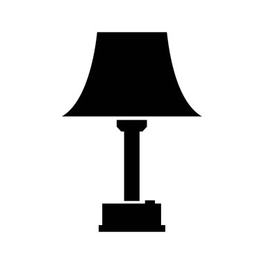 Masa lambası simgesi. Masa lambası vektör simgesi web için basit örnek