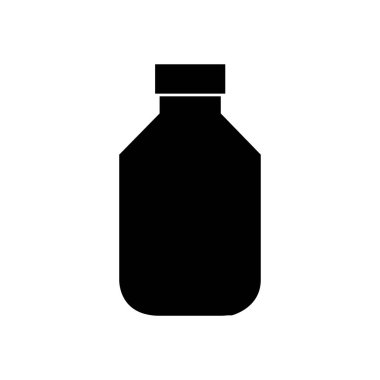 şişe glyph düz vektör simgesi g