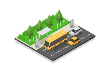 İyometrik Şehir Parkı Kompozisyonu