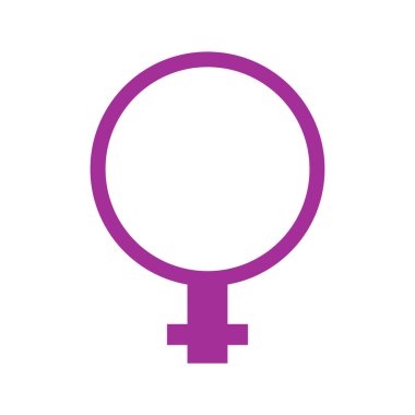 Beyaz arkaplan üzerinde cinsiyet simgesi simgesi, satır biçimi, vektör illüstrasyonu