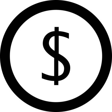 Para için. Web simgesi basit illüstrasyon