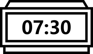 Bir saat simgesinin vektör illüstrasyonu