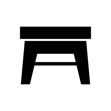 tablo sandalye simgesi vektör illüstrasyonu