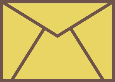 Zarf harfi simgesi, vektör illüstrasyonu. mektup, zarf simgesi.