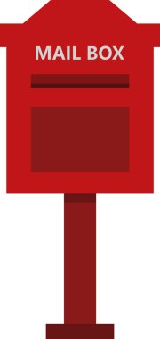 Mektuplu kırmızı posta kutusu