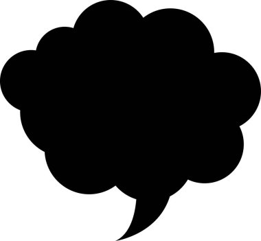 Konuşma balonu. Vektör çizimi. 10 saniye.