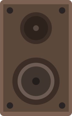 Ses hoparlörünün düz renk çizimi