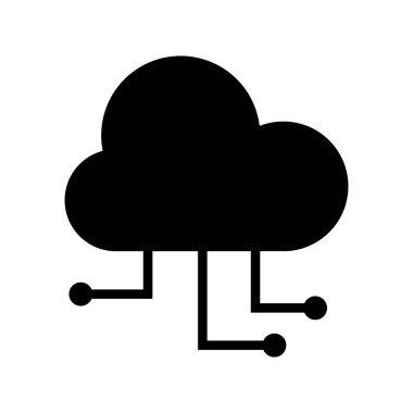 Bulut vektör simgesi. Basit tasarım