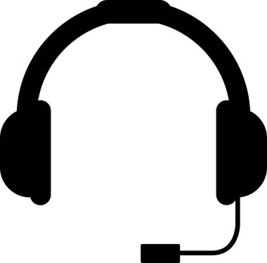 Kulaklık müzik ses simgesi ana hat biçiminde