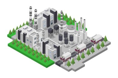 Şehir manzarasının 3 boyutlu görüntüsü