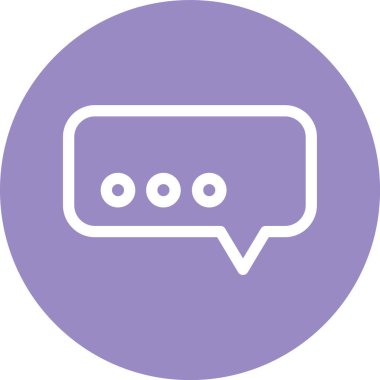 Sohbet mesajı. Web simgesi basit illüstrasyon