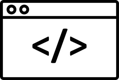 ana hat biçiminde kod kodlama simgesi