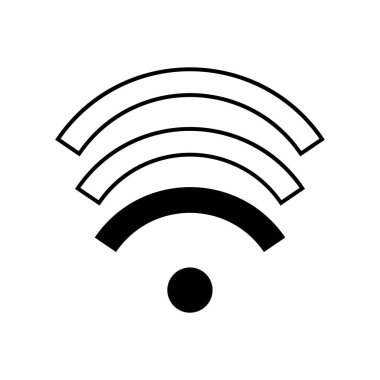 wifi sembolü vektör simgesi