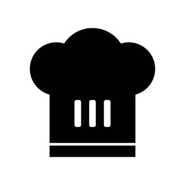 Şef şapka simgesi vektör çizimi