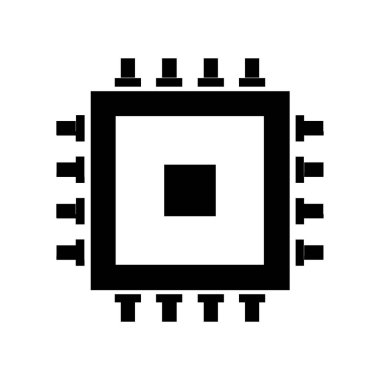 çip simgesi. çip simgesi vektör illüstrasyonu