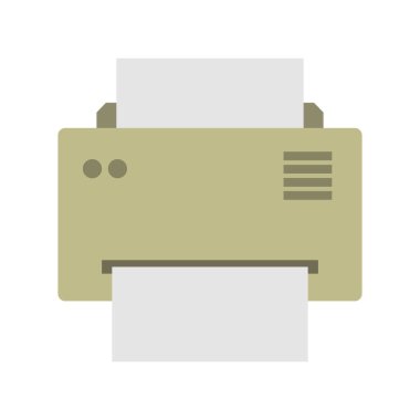 Yazıcı Düz Vektör Simgesi