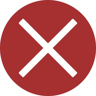 çapraz işaret simgesi, vektör illüstrasyonu