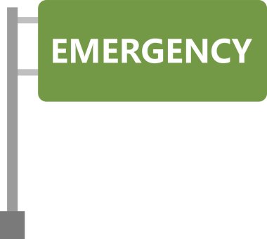 Acil durum ikonu. düz tasarım biçimi