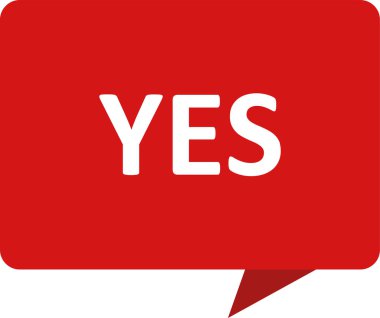 evet kırmızı yuvarlak simge işareti