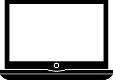 Bilgisayar monitör simgesini basit tarzı izole vektör çizim içinde
