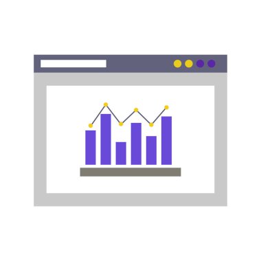 grafik ikon vektör illüstrasyon tasarımlı dizüstü bilgisayar
