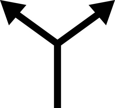 Ok ok yönü simgesi katı biçiminde