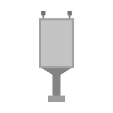 İzole edilmiş boş benzin deposu simgesi. vektör illüstrasyonu