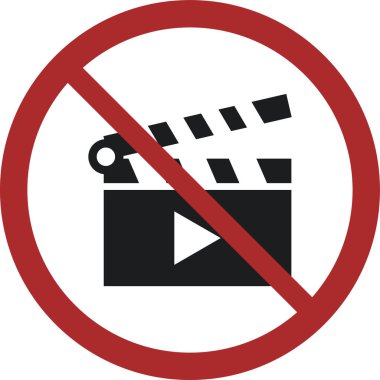 Video simgesi yok, vektör illüstrasyonu