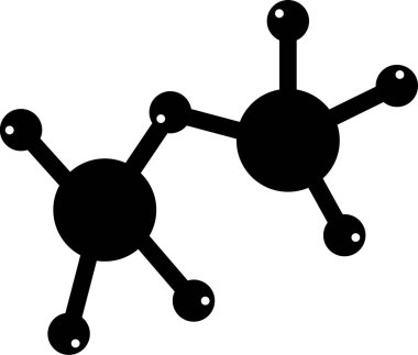 Kimyasal deney kimya simgesi ana hatlar biçiminde