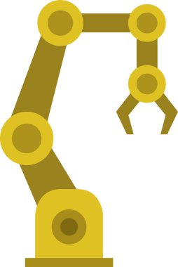 Robotik kol. Web simgesi basit illüstrasyon