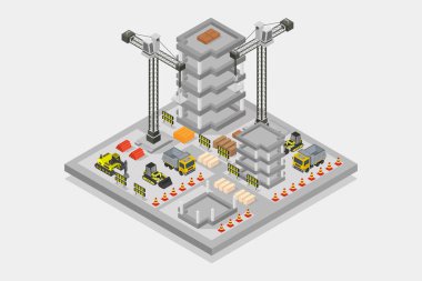 Bir şehirli binanın 3 boyutlu resmi