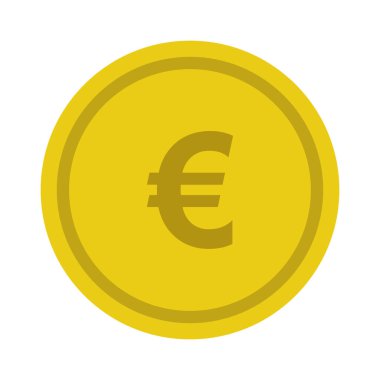 Euro sikke ikonu vektör illüstrasyon grafiği