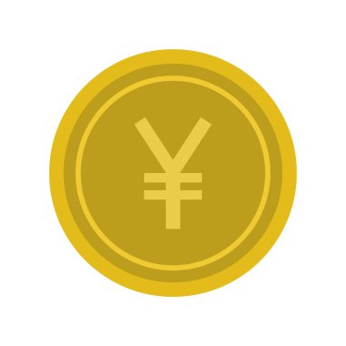 Yen sembollü para vektör çizimi tasarımı