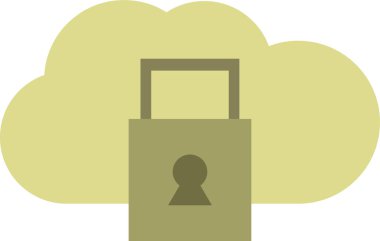 bulut depolama ikonu vektör illüstrasyonu