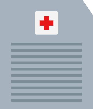 Tıbbi belge vektör simgesi