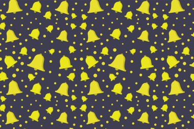 Siyah arka planda sarı ve mavi yıldızlı renkli desen.